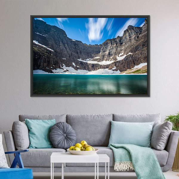 Iceberg Lake Canvas Wall Art-3 Horizontal-Gallery Wrap-25" x 16"-Tiaracle