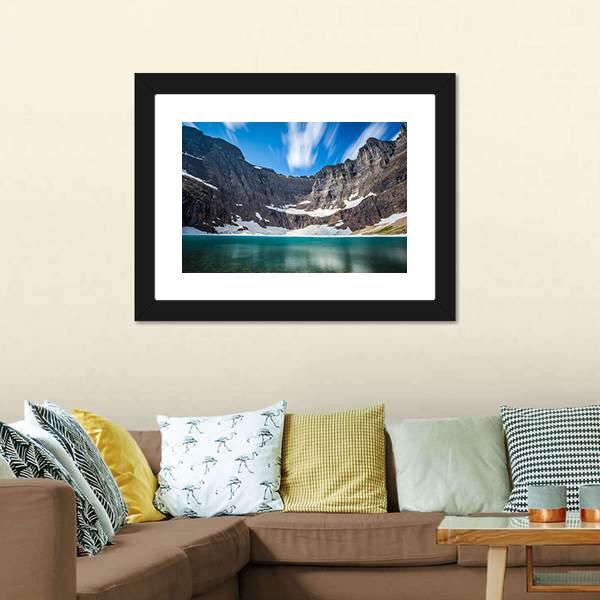 Iceberg Lake Canvas Wall Art-3 Horizontal-Gallery Wrap-25" x 16"-Tiaracle