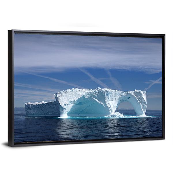 Iceberg Off The Coast Of Greenland Canvas Wall Art-3 Horizontal-Gallery Wrap-25" x 16"-Tiaracle