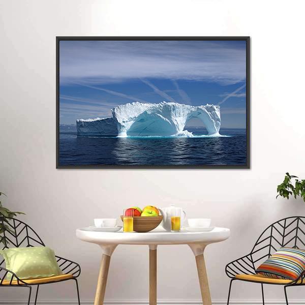 Iceberg Off The Coast Of Greenland Canvas Wall Art-3 Horizontal-Gallery Wrap-25" x 16"-Tiaracle