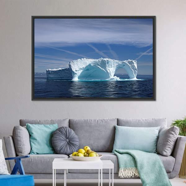 Iceberg Off The Coast Of Greenland Canvas Wall Art-3 Horizontal-Gallery Wrap-25" x 16"-Tiaracle