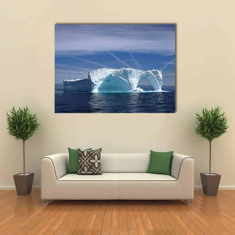 Iceberg Off The Coast Of Greenland Canvas Wall Art-1 Piece-Gallery Wrap-36" x 24"-Tiaracle
