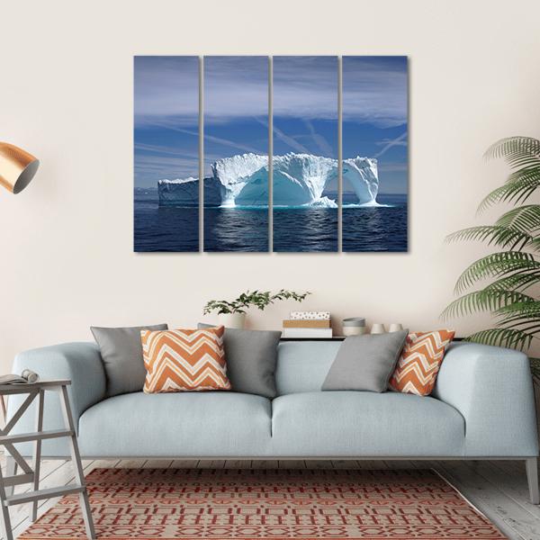Iceberg Off The Coast Of Greenland Canvas Wall Art-4 Horizontal-Gallery Wrap-34" x 24"-Tiaracle
