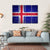 Iceland Flag On Brick Wall Canvas Wall Art-4 Horizontal-Gallery Wrap-34" x 24"-Tiaracle