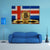 Iceland Flag With Bitcoins Canvas Wall Art-3 Horizontal-Gallery Wrap-37" x 24"-Tiaracle