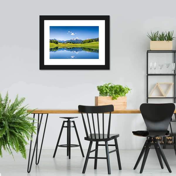 Idyllic Landscape In Summer Canvas Wall Art-3 Horizontal-Gallery Wrap-25" x 16"-Tiaracle