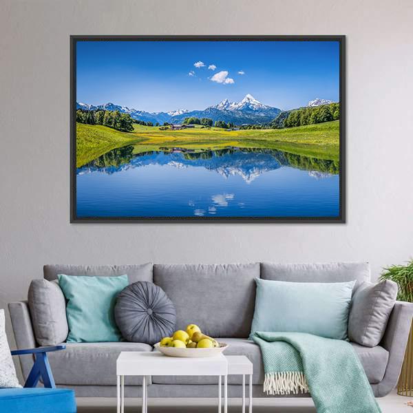 Idyllic Summer Landscape Panoramic Canvas Wall Art-1 Piece-36" x 12"-Tiaracle