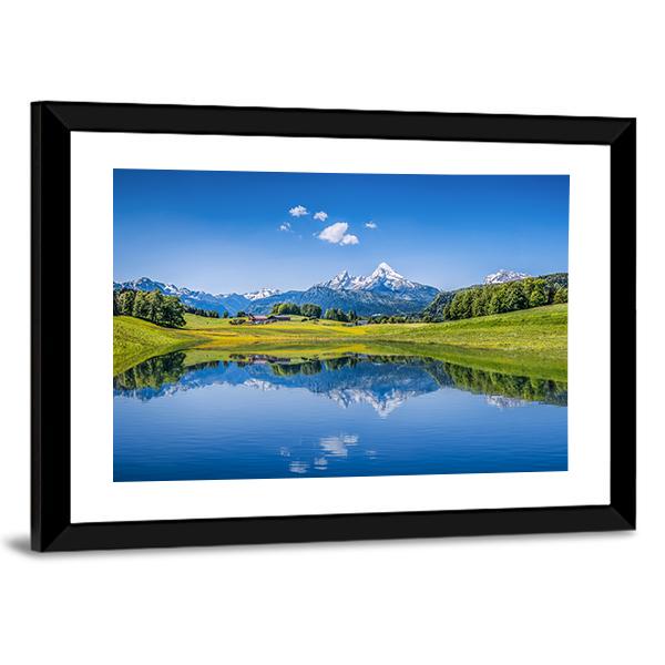 Idyllic Summer Landscape Panoramic Canvas Wall Art-1 Piece-36" x 12"-Tiaracle