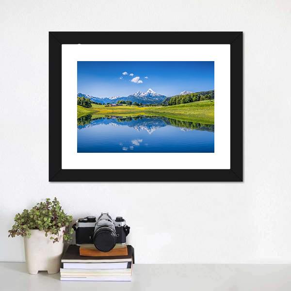 Idyllic Summer Landscape Panoramic Canvas Wall Art-1 Piece-36" x 12"-Tiaracle