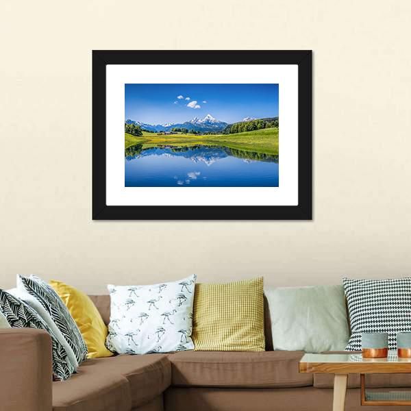 Idyllic Summer Landscape Panoramic Canvas Wall Art-1 Piece-36" x 12"-Tiaracle