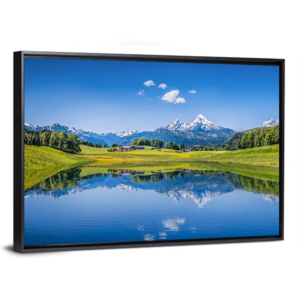 Idyllic Summer Landscape Panoramic Canvas Wall Art-1 Piece-36" x 12"-Tiaracle