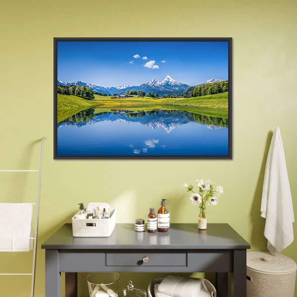 Idyllic Summer Landscape Panoramic Canvas Wall Art-1 Piece-36" x 12"-Tiaracle