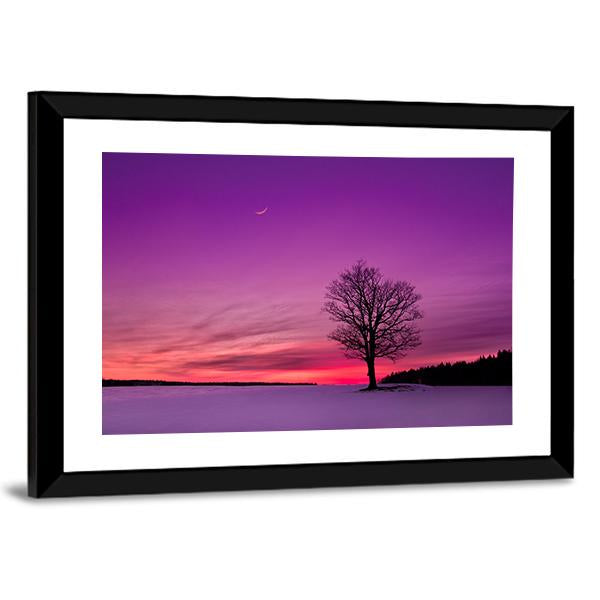 Idyllic Sunset In Field Canvas Wall Art-3 Horizontal-Gallery Wrap-25" x 16"-Tiaracle