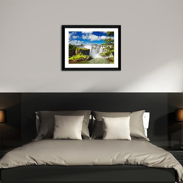Iguassu Falls Canvas Wall Art-5 Horizontal-Gallery Wrap-22" x 12"-Tiaracle