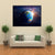 Illuminated Face Of The Earth In Space Canvas Wall Art-1 Piece-Gallery Wrap-24" x 16"-Tiaracle