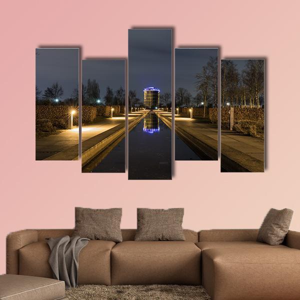 Gasometer From Olga Park Canvas Wall Art-5 Pop-Gallery Wrap-47" x 32"-Tiaracle