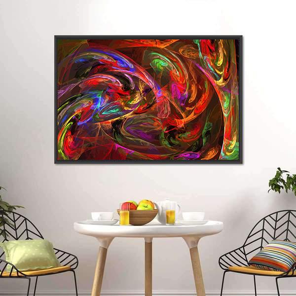 Illustration Of Digital Fractal Canvas Wall Art-3 Horizontal-Gallery Wrap-25" x 16"-Tiaracle