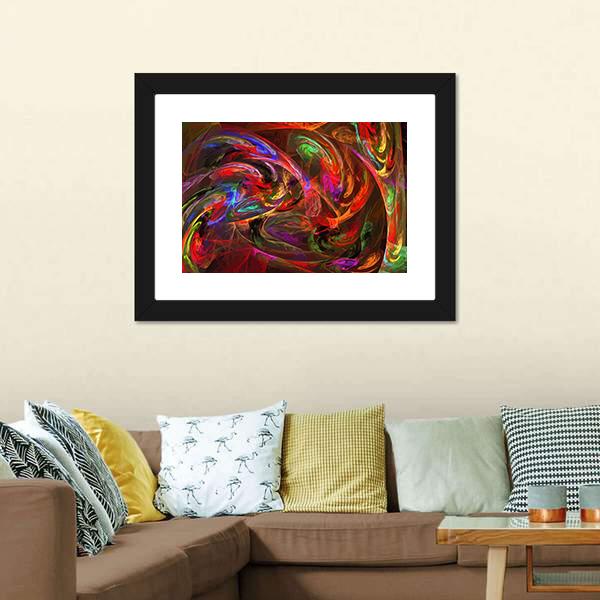 Illustration Of Digital Fractal Canvas Wall Art-3 Horizontal-Gallery Wrap-25&quot; x 16&quot;-Tiaracle
