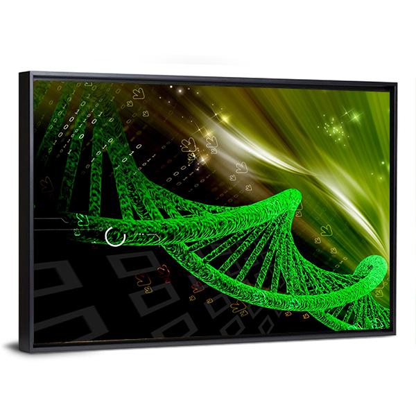 Illustration Of DNA Structure Canvas Wall Art-3 Horizontal-Gallery Wrap-25" x 16"-Tiaracle
