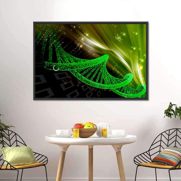 Illustration Of DNA Structure Canvas Wall Art-3 Horizontal-Gallery Wrap-25" x 16"-Tiaracle