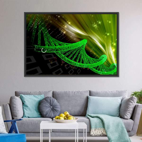Illustration Of DNA Structure Canvas Wall Art-3 Horizontal-Gallery Wrap-25" x 16"-Tiaracle