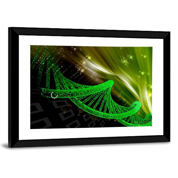 Illustration Of DNA Structure Canvas Wall Art-3 Horizontal-Gallery Wrap-25" x 16"-Tiaracle