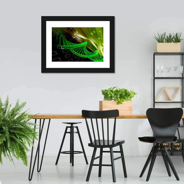 Illustration Of DNA Structure Canvas Wall Art-3 Horizontal-Gallery Wrap-25" x 16"-Tiaracle