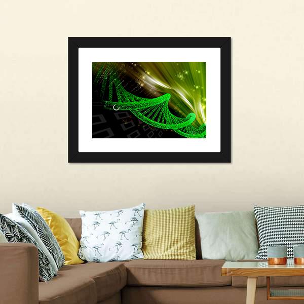 Illustration Of DNA Structure Canvas Wall Art-3 Horizontal-Gallery Wrap-25" x 16"-Tiaracle
