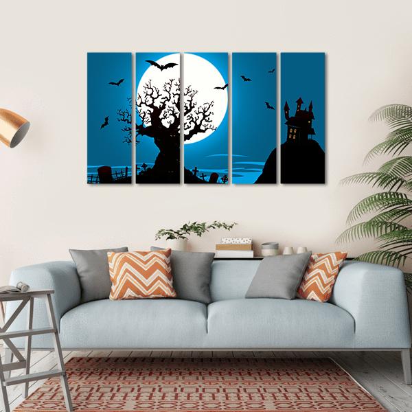 Illustration Of Halloween Canvas Wall Art-5 Horizontal-Gallery Wrap-22" x 12"-Tiaracle
