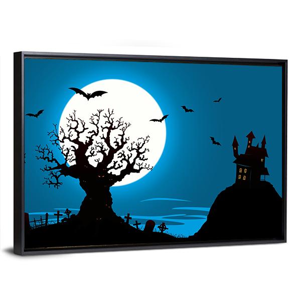 Illustration Of Halloween Canvas Wall Art-3 Horizontal-Gallery Wrap-25" x 16"-Tiaracle