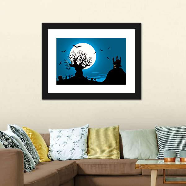 Illustration Of Halloween Canvas Wall Art-3 Horizontal-Gallery Wrap-25" x 16"-Tiaracle
