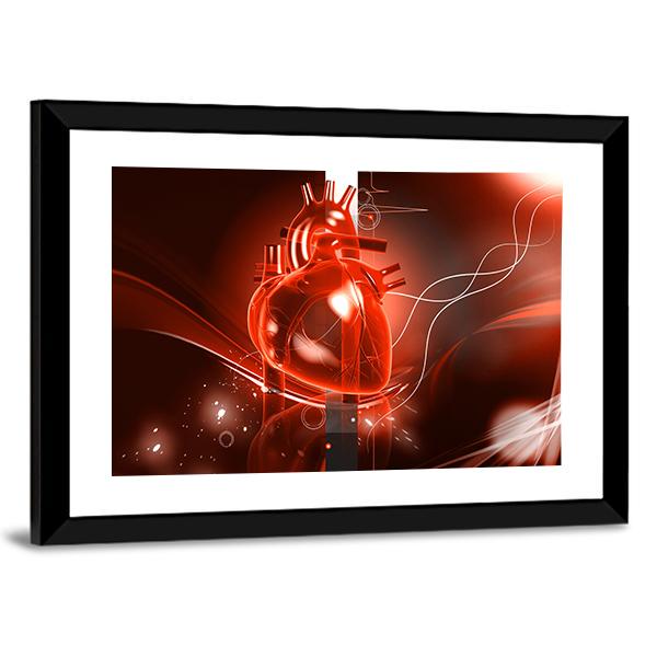 Illustration Of Heart Canvas Wall Art-5 Horizontal-Gallery Wrap-22" x 12"-Tiaracle