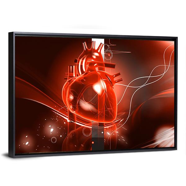 Illustration Of Heart Canvas Wall Art-3 Horizontal-Gallery Wrap-25" x 16"-Tiaracle