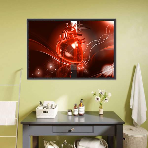 Illustration Of Heart Canvas Wall Art-3 Horizontal-Gallery Wrap-25" x 16"-Tiaracle