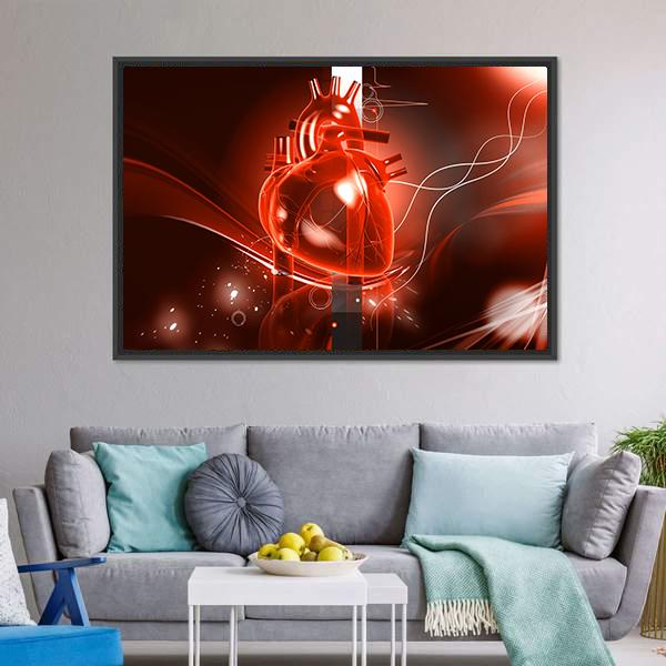 Illustration Of Heart Canvas Wall Art-3 Horizontal-Gallery Wrap-25" x 16"-Tiaracle