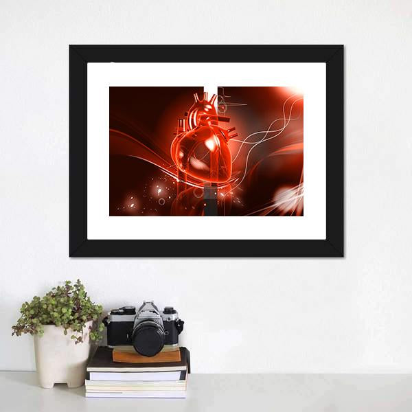Illustration Of Heart Canvas Wall Art-3 Horizontal-Gallery Wrap-25" x 16"-Tiaracle