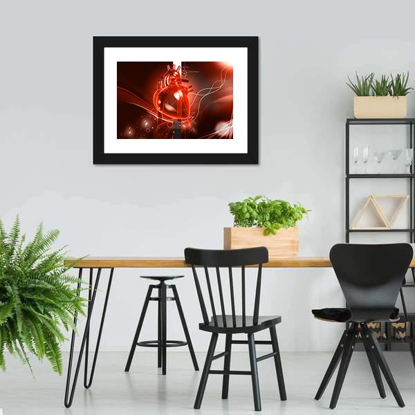Illustration Of Heart Canvas Wall Art-3 Horizontal-Gallery Wrap-25" x 16"-Tiaracle