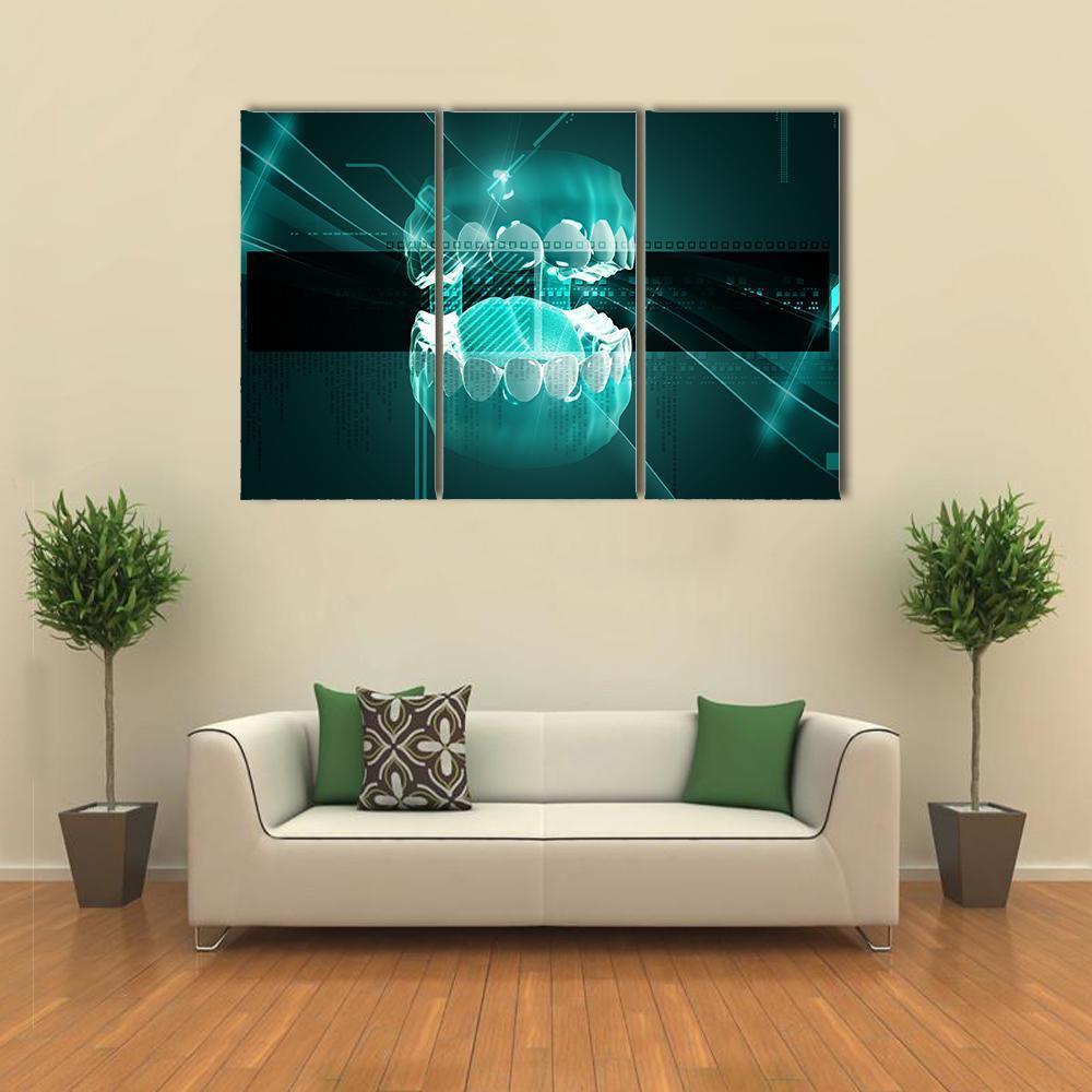 Illustration Of Mouth Canvas Wall Art-3 Horizontal-Gallery Wrap-37&quot; x 24&quot;-Tiaracle