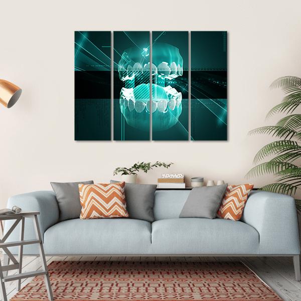 Illustration Of Mouth Canvas Wall Art-4 Horizontal-Gallery Wrap-34" x 24"-Tiaracle