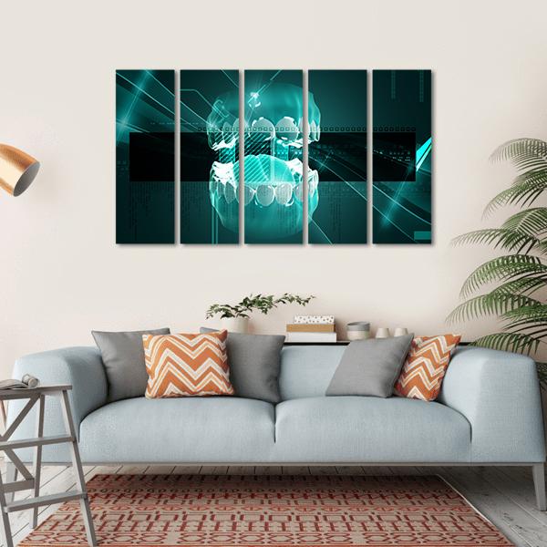 Illustration Of Mouth Canvas Wall Art-5 Horizontal-Gallery Wrap-22" x 12"-Tiaracle