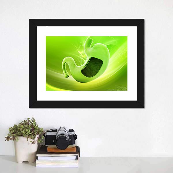 Illustration Of Stomach Canvas Wall Art-1 Piece-Framed Print-20" x 16"-Tiaracle