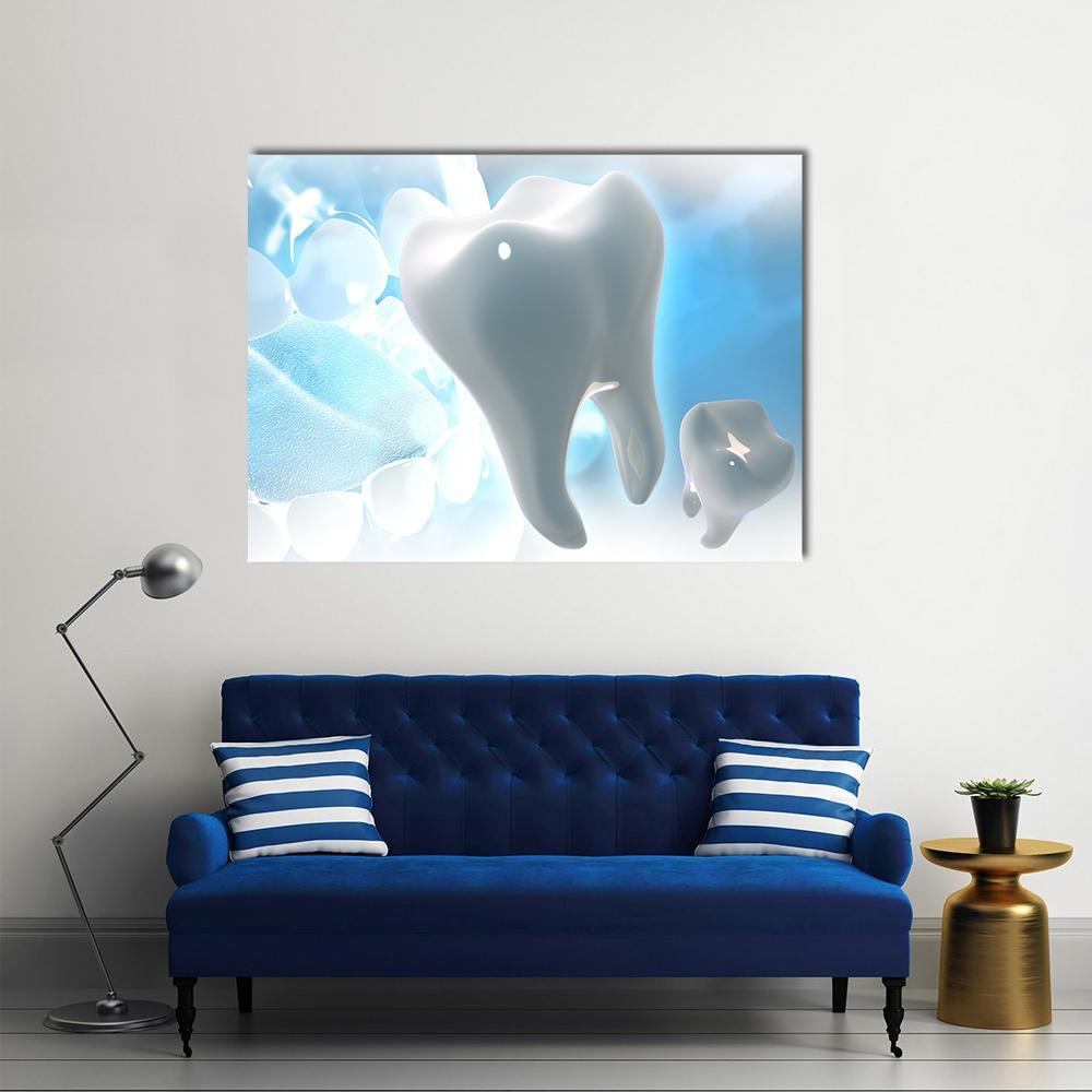 Illustration Of Teeth Canvas Wall Art-4 Horizontal-Gallery Wrap-34" x 24"-Tiaracle