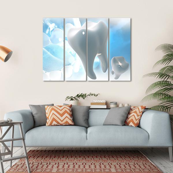 Illustration Of Teeth Canvas Wall Art-4 Horizontal-Gallery Wrap-34" x 24"-Tiaracle