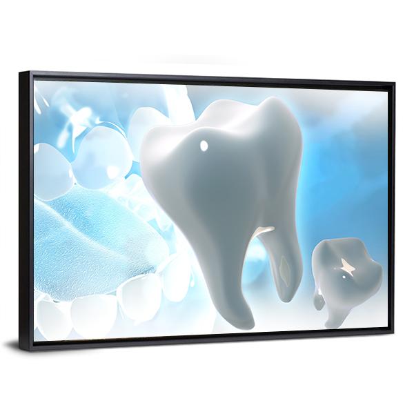 Illustration Of Teeth Canvas Wall Art-3 Horizontal-Gallery Wrap-25" x 16"-Tiaracle