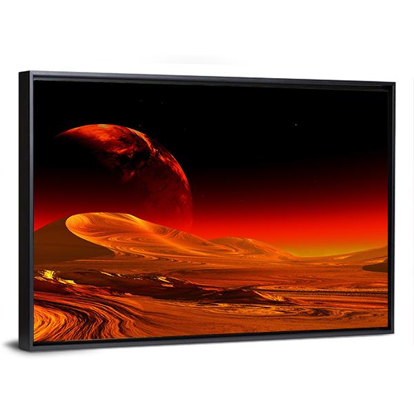 Image Of Alien Planet Canvas Wall Art-3 Horizontal-Gallery Wrap-25" x 16"-Tiaracle
