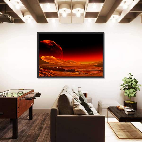 Image Of Alien Planet Canvas Wall Art-5 Horizontal-Gallery Wrap-22" x 12"-Tiaracle