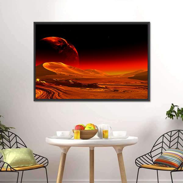 Image Of Alien Planet Canvas Wall Art-3 Horizontal-Gallery Wrap-25" x 16"-Tiaracle