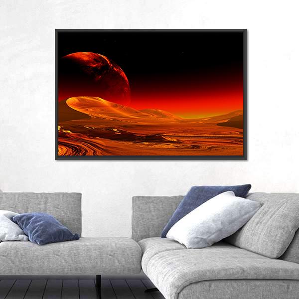 Image Of Alien Planet Canvas Wall Art-5 Horizontal-Gallery Wrap-22" x 12"-Tiaracle