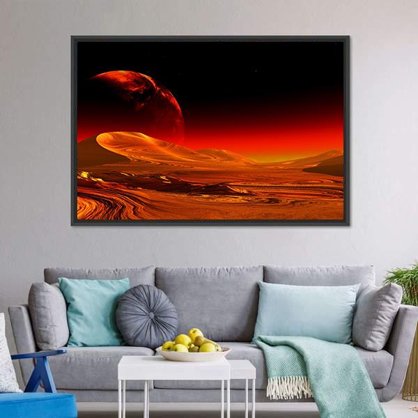 Image Of Alien Planet Canvas Wall Art-3 Horizontal-Gallery Wrap-25" x 16"-Tiaracle