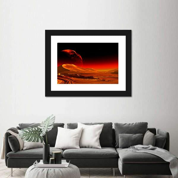 Image Of Alien Planet Canvas Wall Art-5 Horizontal-Gallery Wrap-22" x 12"-Tiaracle